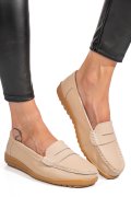 MOCASINI BEJ PIELE NATURALA BSP03
