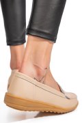 MOCASINI BEJ PIELE NATURALA BSP03