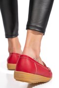 MOCASINI ROSII PIELE NATURALA BSP03