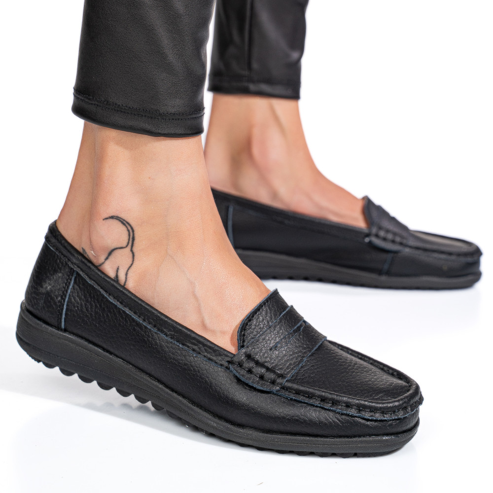 MOCASINI NEGRI PIELE NATURALA BSP03