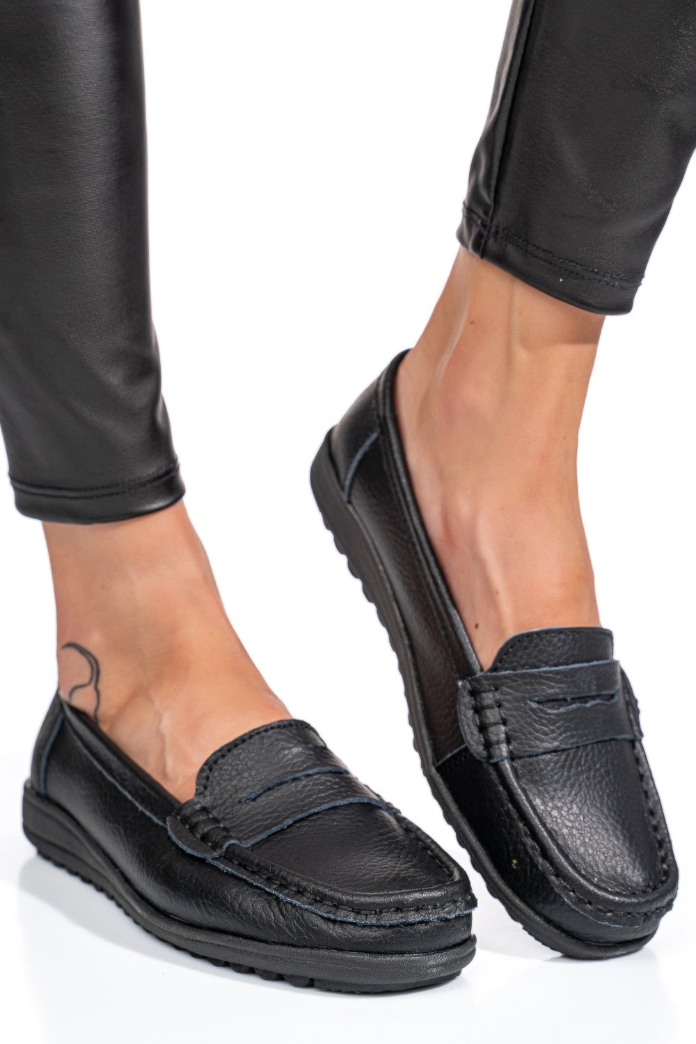 MOCASINI NEGRI PIELE NATURALA BSP03