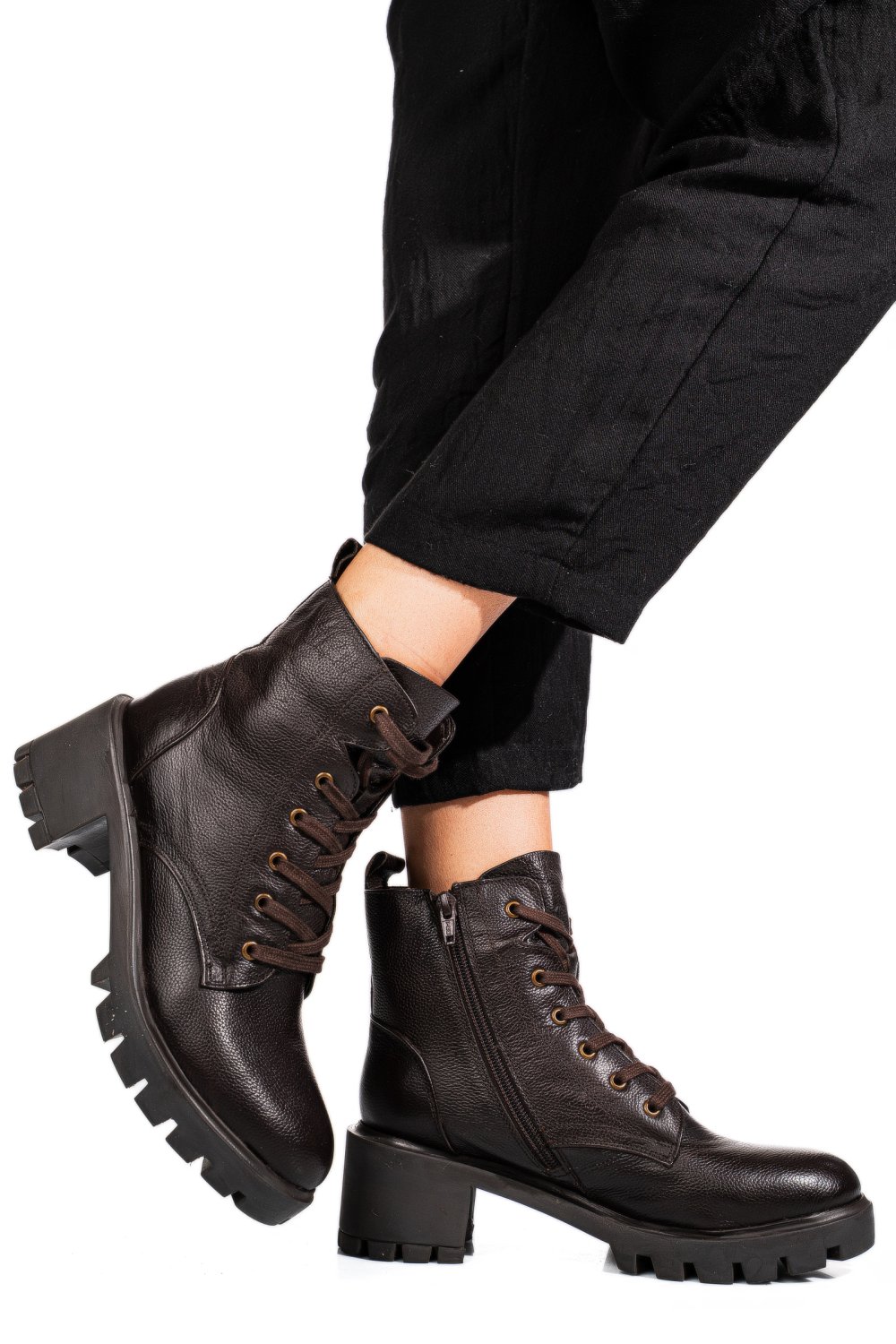 GHETE FEMEI PIELE NATURALA MARO INCHIS 1S770800