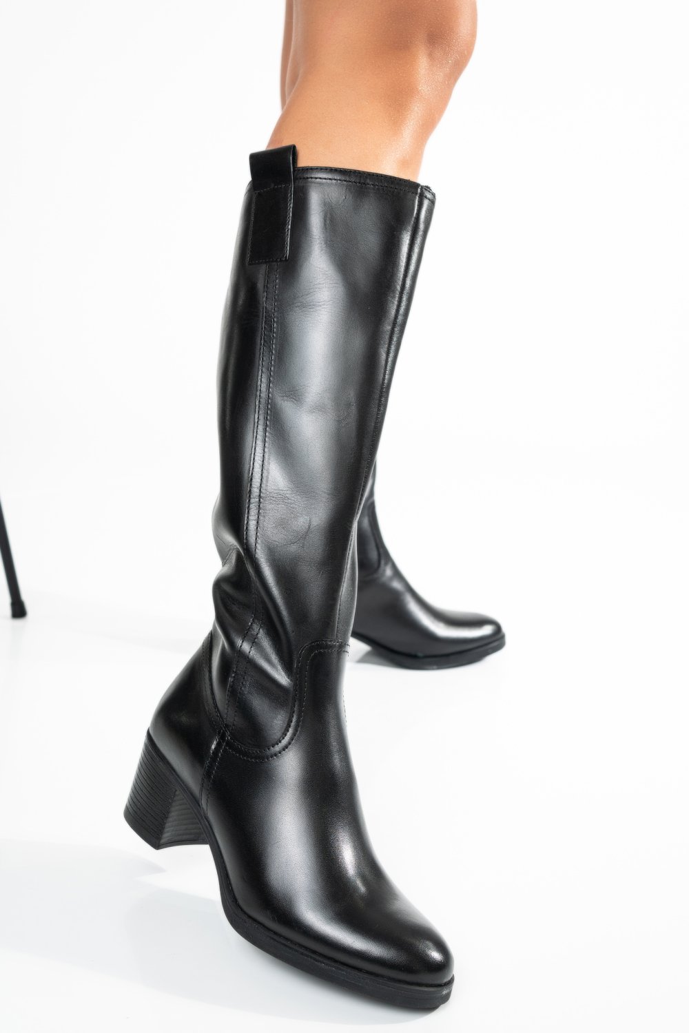 CIZME NEGRE PIELE NATURALA WS77B70H06