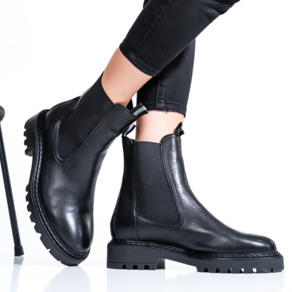 GHETE FEMEI PIELE NATURALA NEGRE 1S77018-6410