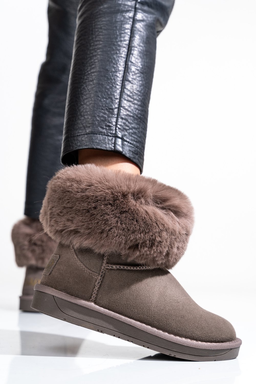 SOPRANI COUTURE, CIZME DAMA PIELE NATURALA INTOARSA  GRI SCW328020