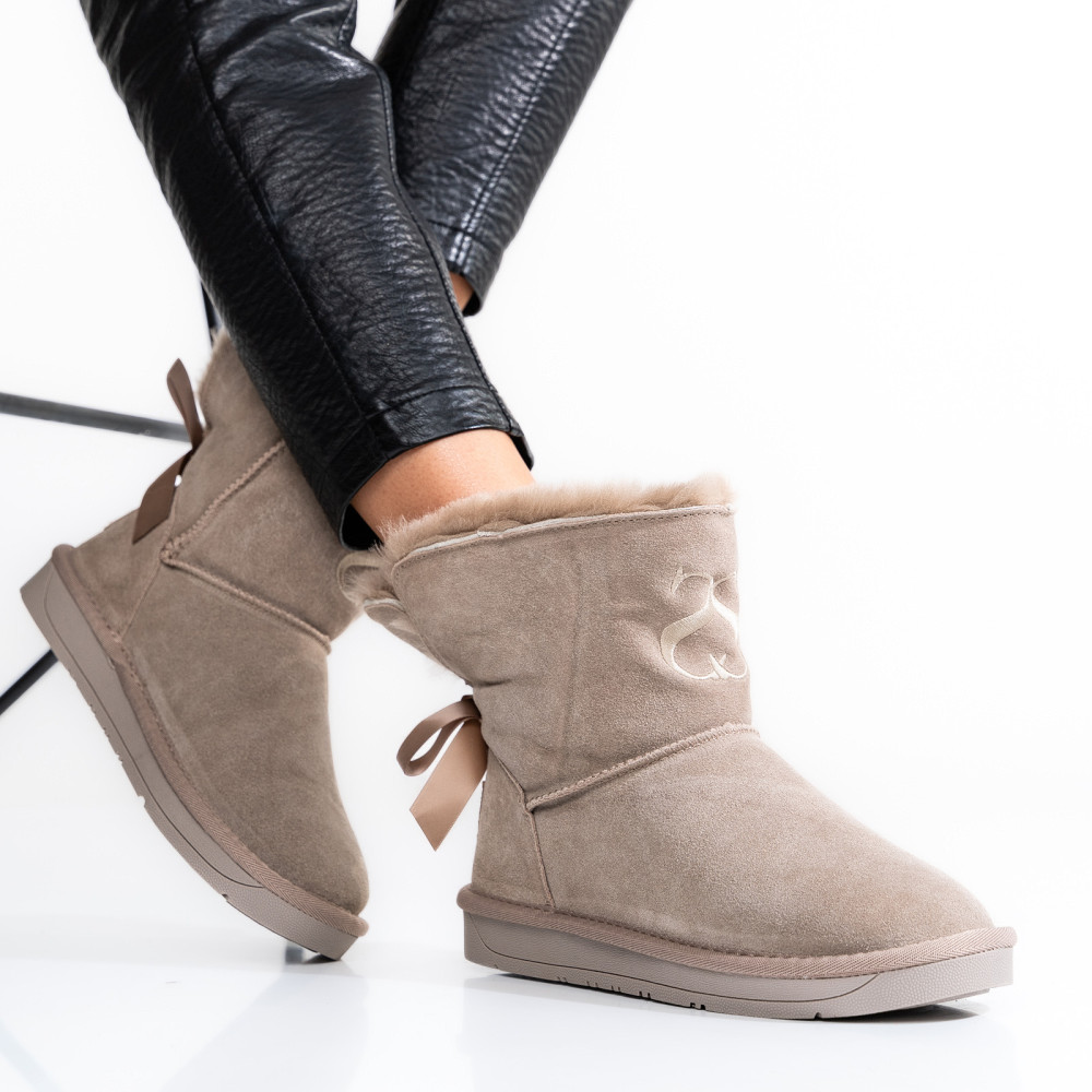 SOPRANI COUTURE,CIZME DAMA PIELE NATURALA INTOARSA GRI SCW328025