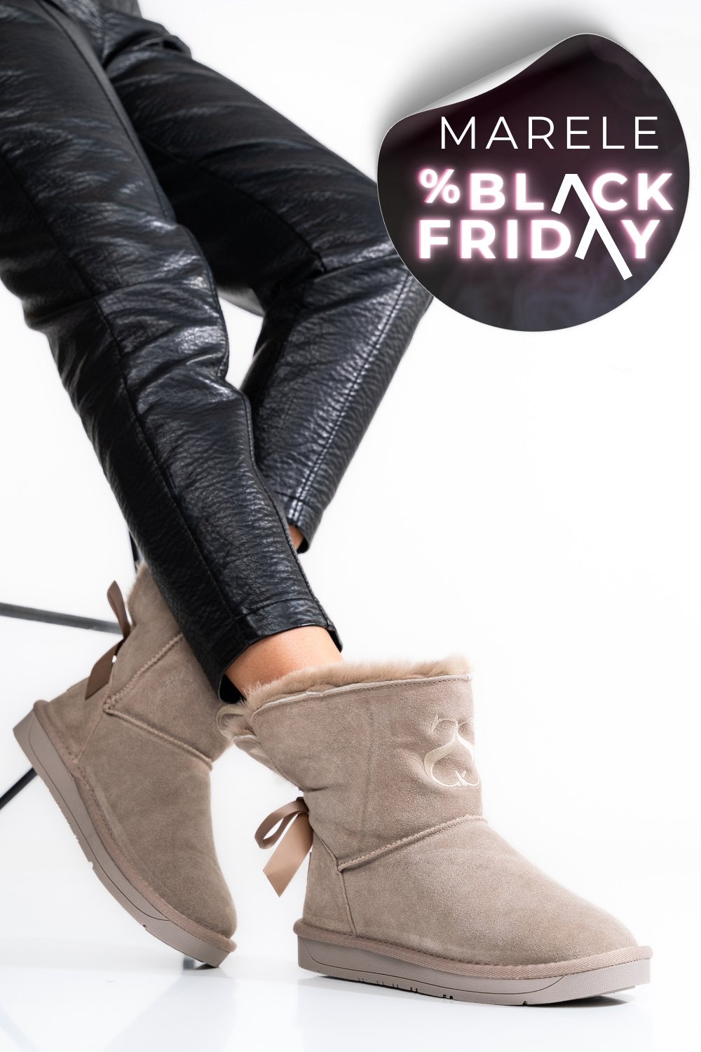 SOPRANI COUTURE,CIZME DAMA PIELE NATURALA INTOARSA GRI SCW328025