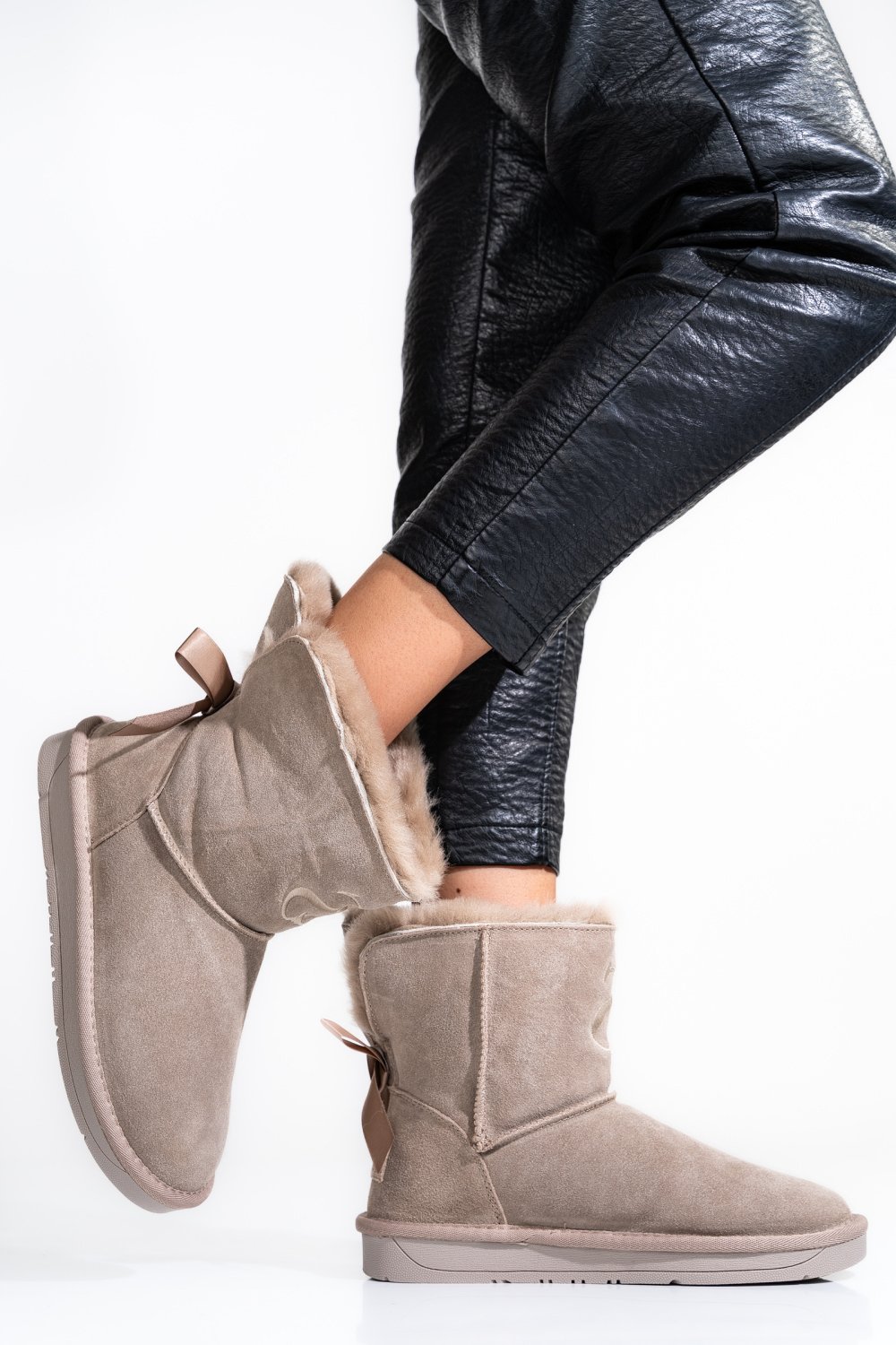 SOPRANI COUTURE,CIZME DAMA PIELE NATURALA INTOARSA GRI SCW328025