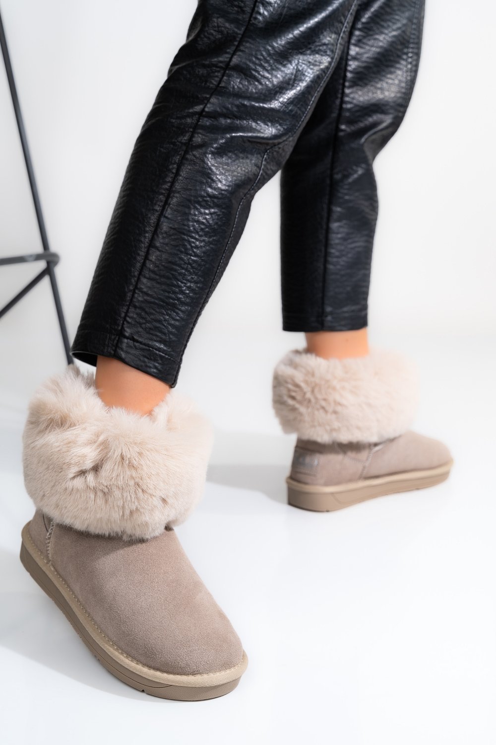 SOPRANI COUTURE, CIZME DAMA PIELE NATURALA INTOARSA BEJ SCW328020