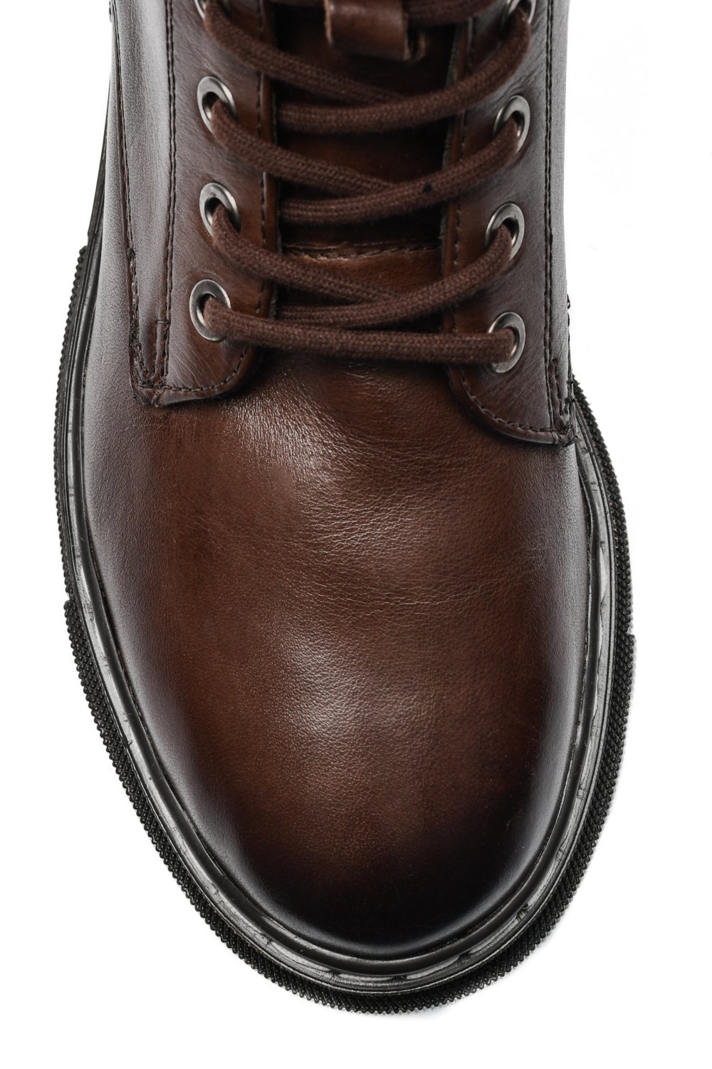 GHETE DAMA CU SIRETURI PIELE NATURALA MARO INCHIS VS77B06-3201