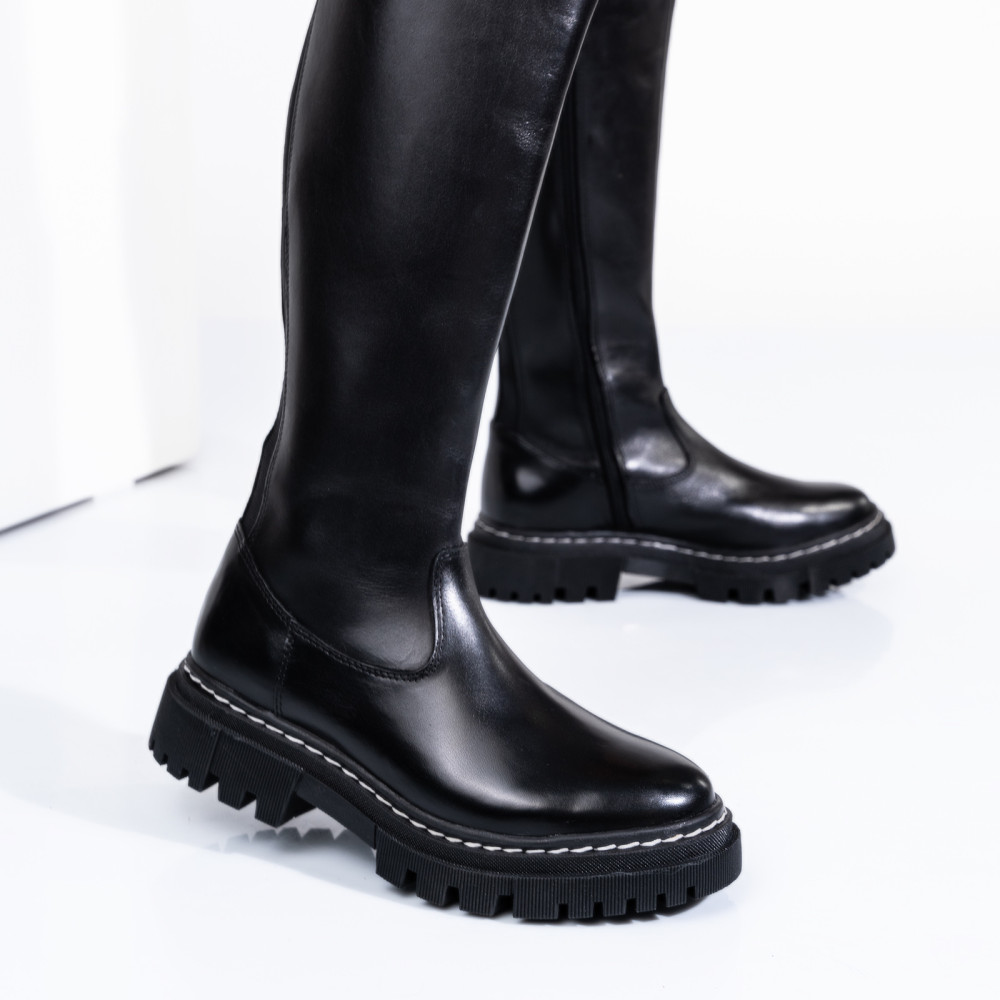 CIZME DAMA PIELE NATURALA NEGRE BS77B063207