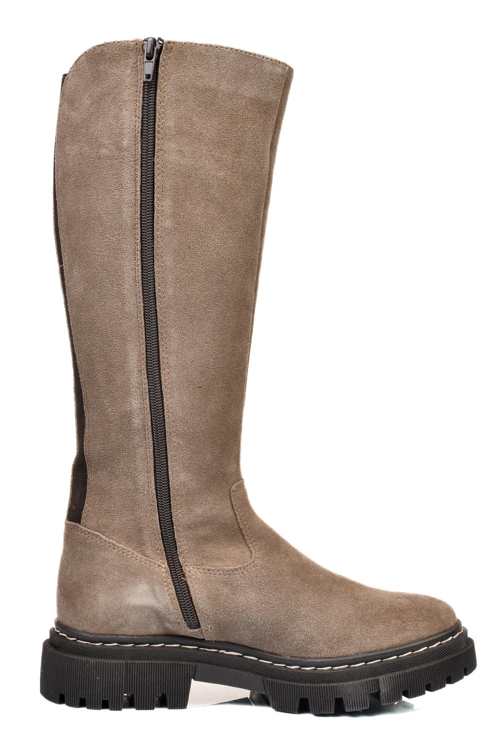 CIZME DAMA PIELE NATURALA INTOARSA TAUPE BS77B063207