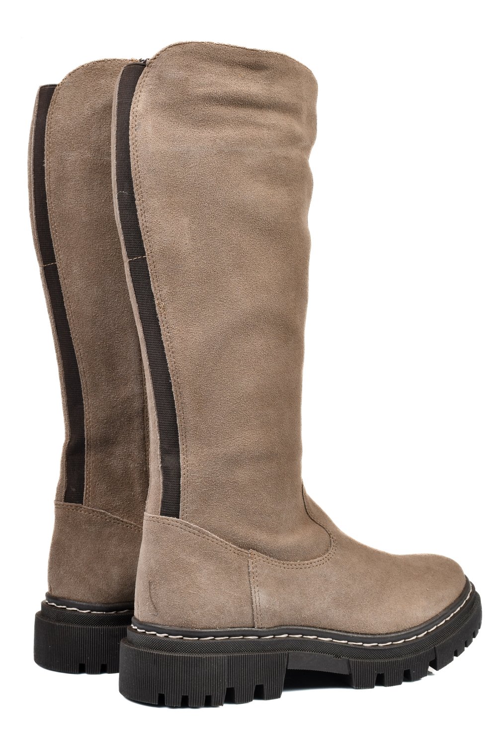 CIZME DAMA PIELE NATURALA INTOARSA TAUPE BS77B063207