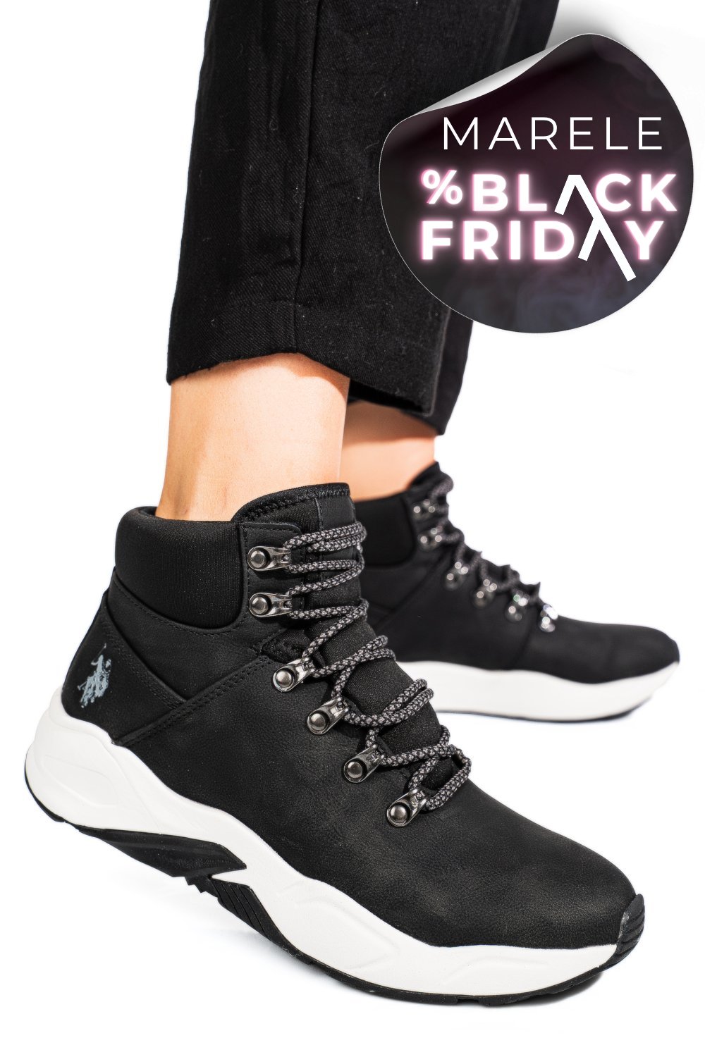 U.S. POLO ASSN, GHETE SPORT BLACK CHILL