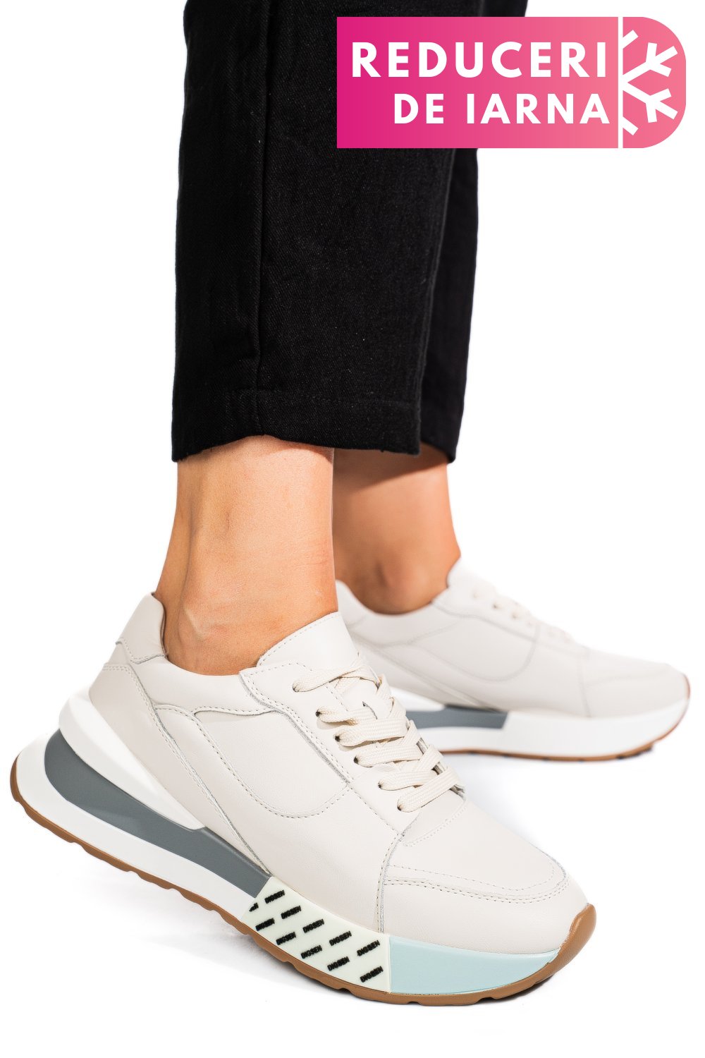 PANTOFI SPORT BEJ PIELE NATURALA FSP001770