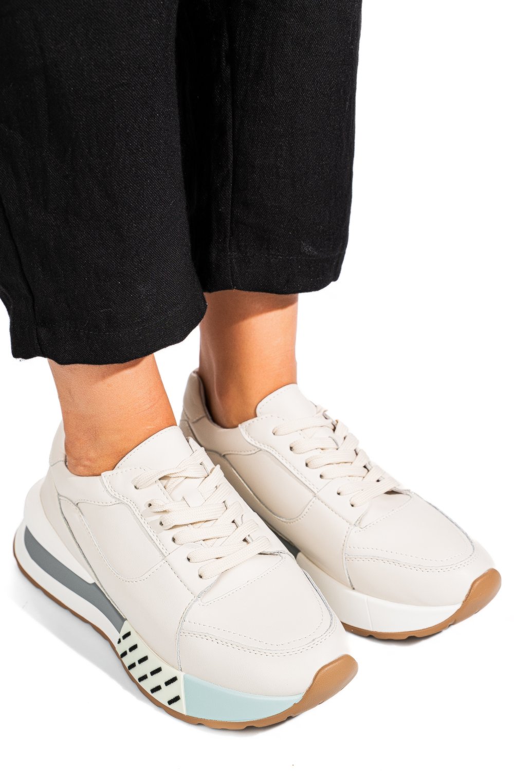 PANTOFI SPORT BEJ PIELE NATURALA FSP001770