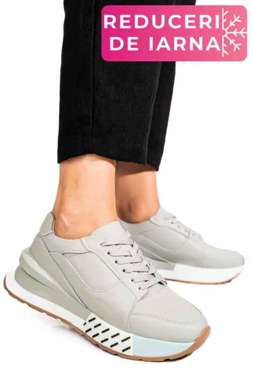 Pantofi sport olive piele naturala fsp001770