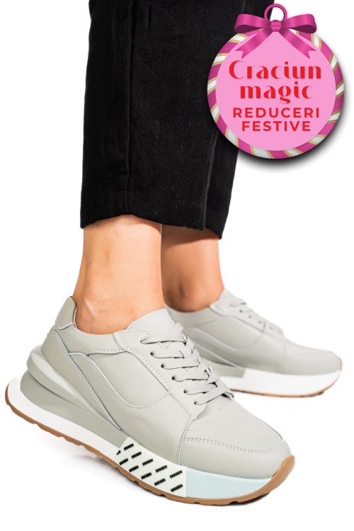 Pantofi sport olive piele naturala fsp001770