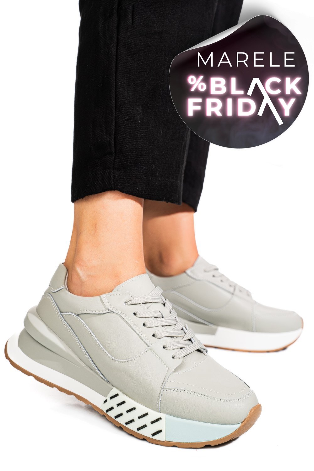 PANTOFI SPORT OLIVE PIELE NATURALA FSP001770