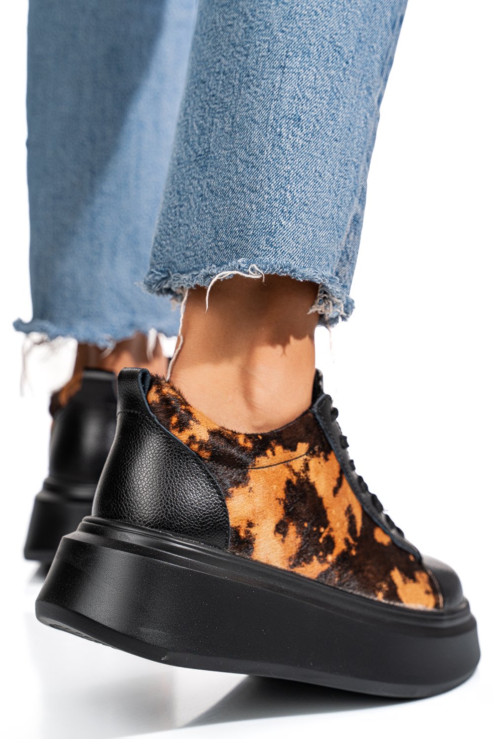 PANTOFI SPORT NEGRI PIELE NATURALA 8SP8456