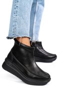 GHETE NEGRE PIELE NATURALA TSP3084