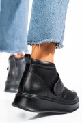 GHETE NEGRE PIELE NATURALA TSP3085