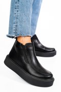 GHETE NEGRE PIELE NATURALA TSP3086