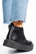GHETE NEGRE PIELE NATURALA TSP3086