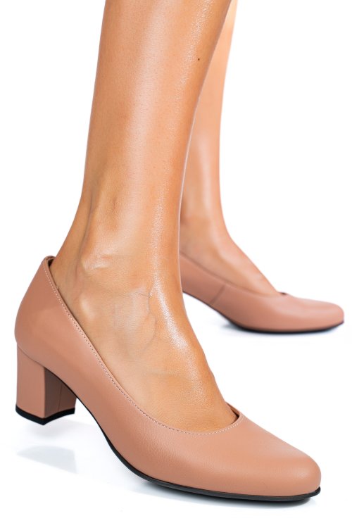 Pantofi nude piele naturala 1pc507