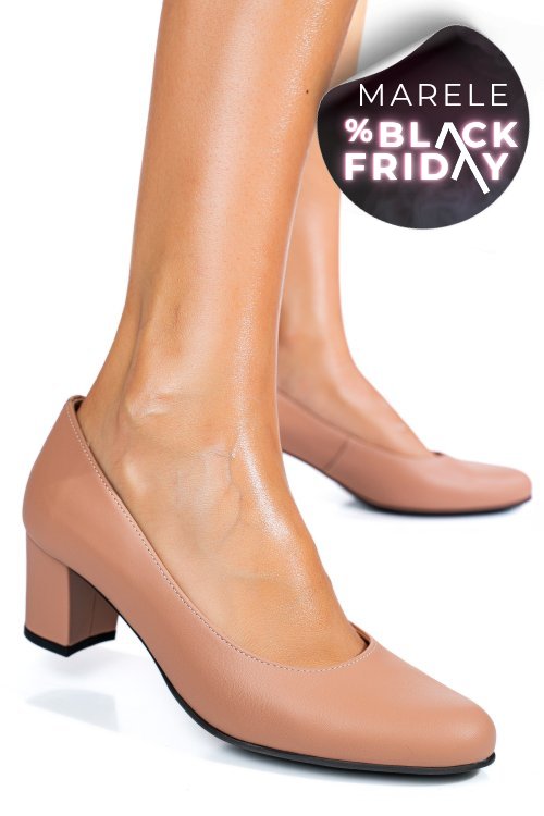 Pantofi nude piele naturala 1pc507