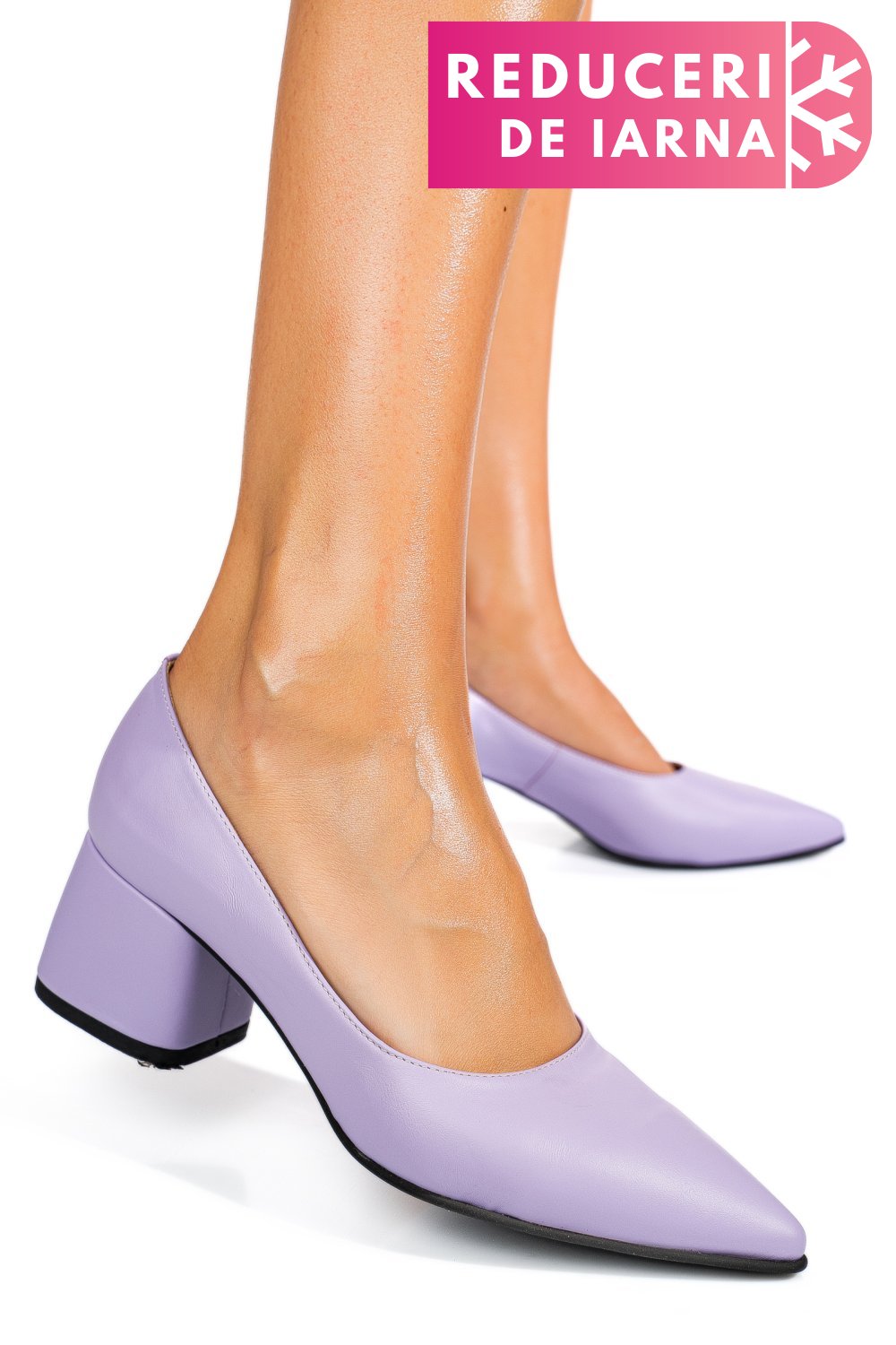 PANTOFI LILA PIELE NATURALA 1PC450