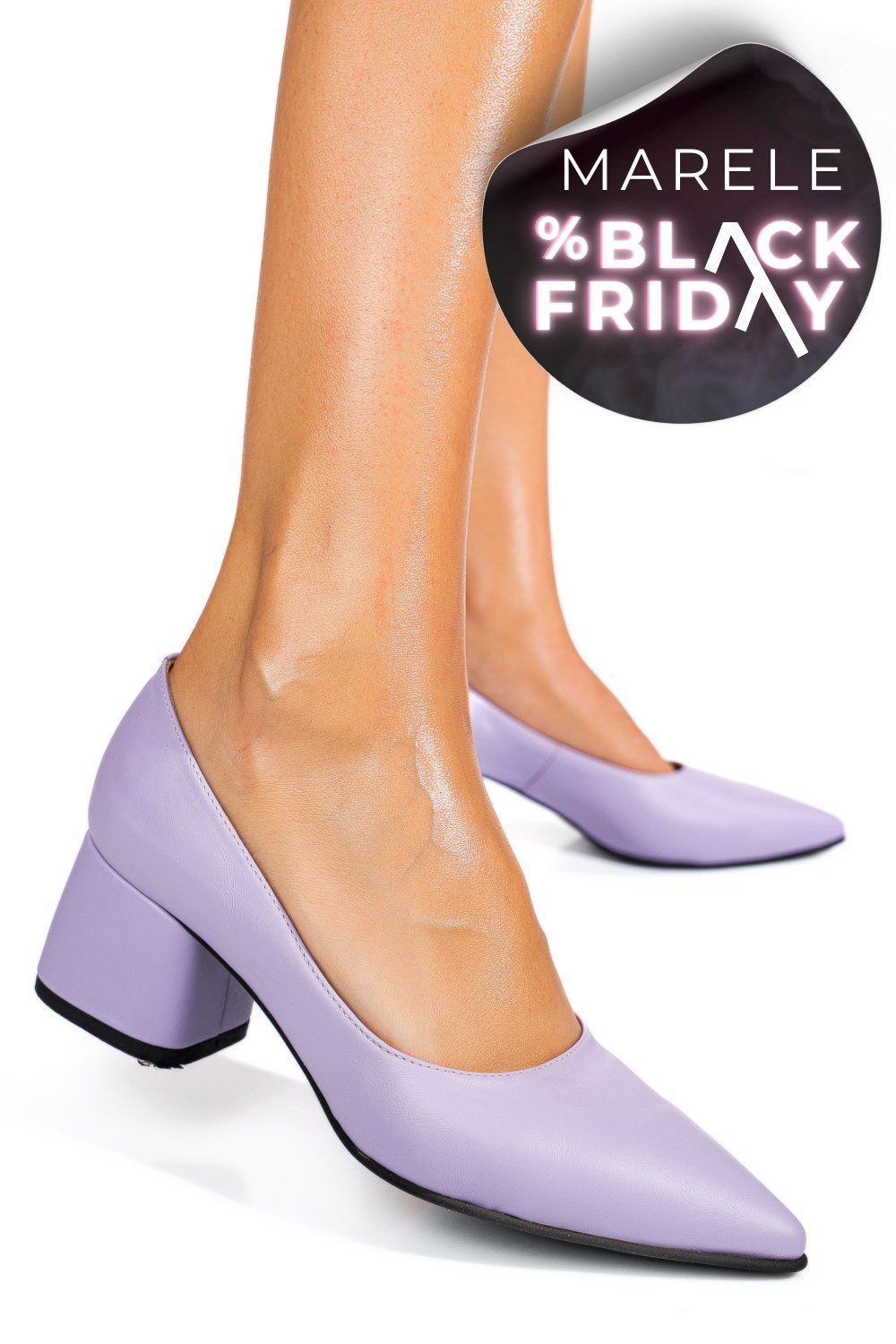PANTOFI LILA PIELE NATURALA 1PC450