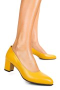 PANTOFI GALBENI PIELE NATURALA 1PC420B