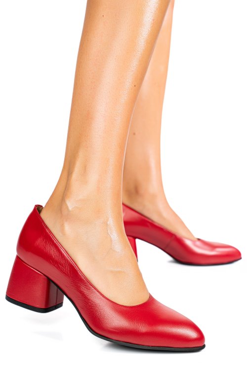 Pantofi rosii piele naturala 1pc450