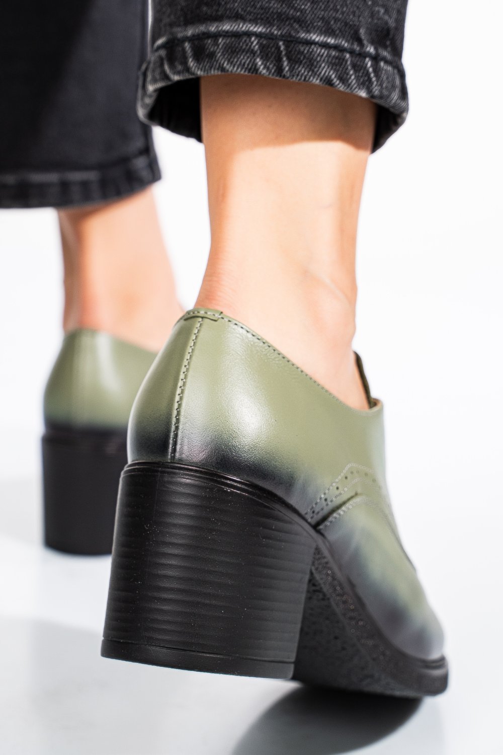 BOTINE OLIVE BLACK PIELE NATURALA 0PC17