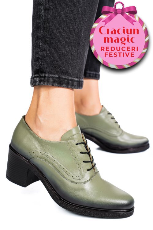 Botine olive black piele naturala 0pc17