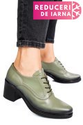 BOTINE OLIVE BLACK PIELE NATURALA 0PC17