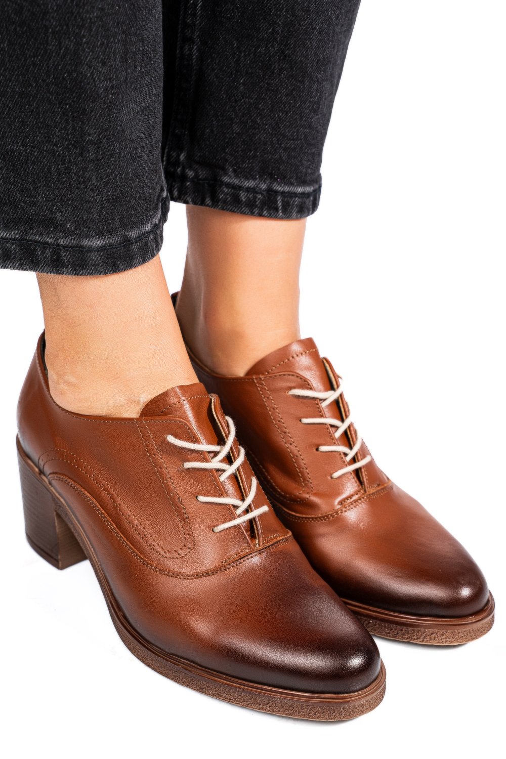 BOTINE BROWN PIELE NATURALA 0PC17