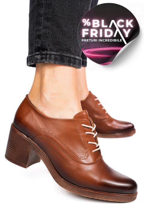Botine brown piele naturala 0pc17