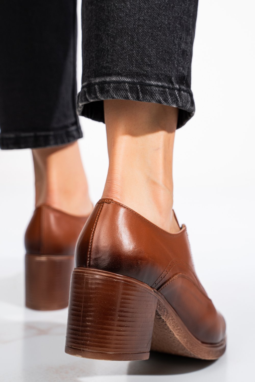 BOTINE BROWN PIELE NATURALA 0PC17