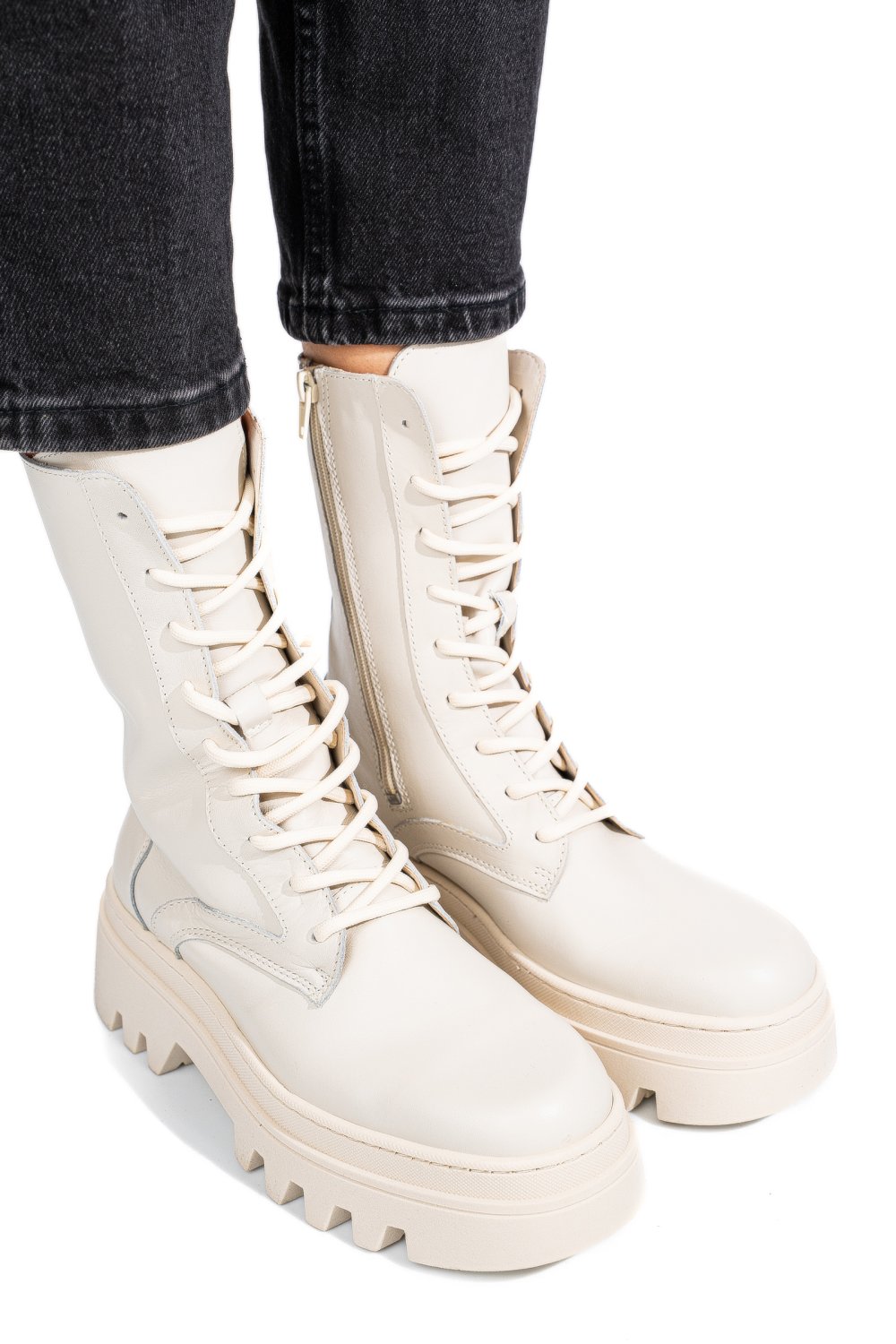 GHETE BEJ PIELE NATURALA 52132499