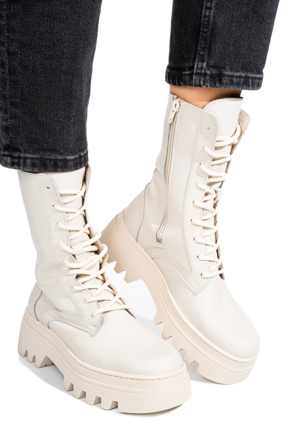 GHETE BEJ PIELE NATURALA 52132499