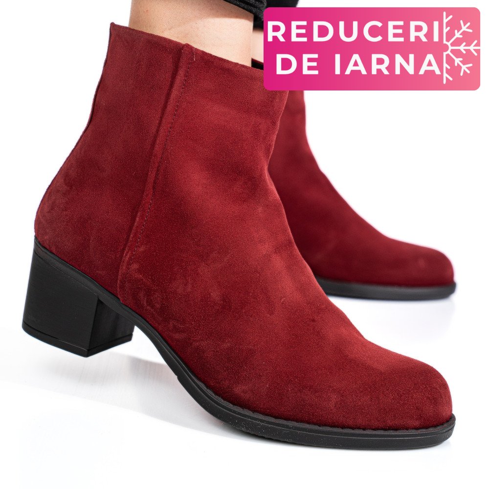 BOTINE VISINII PIELE NATURALA INTOARSA 3S77871