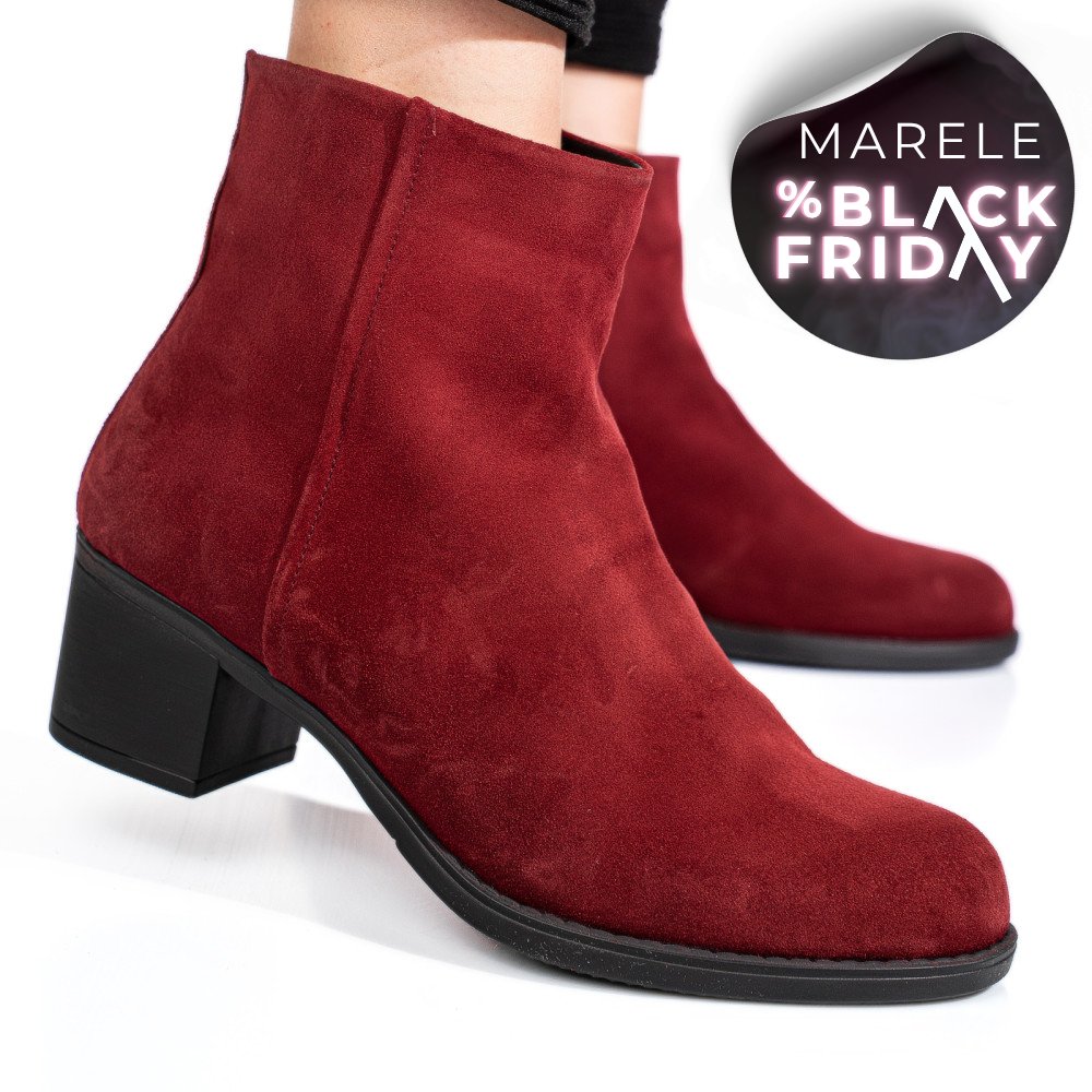 BOTINE VISINII PIELE NATURALA INTOARSA 3S77871