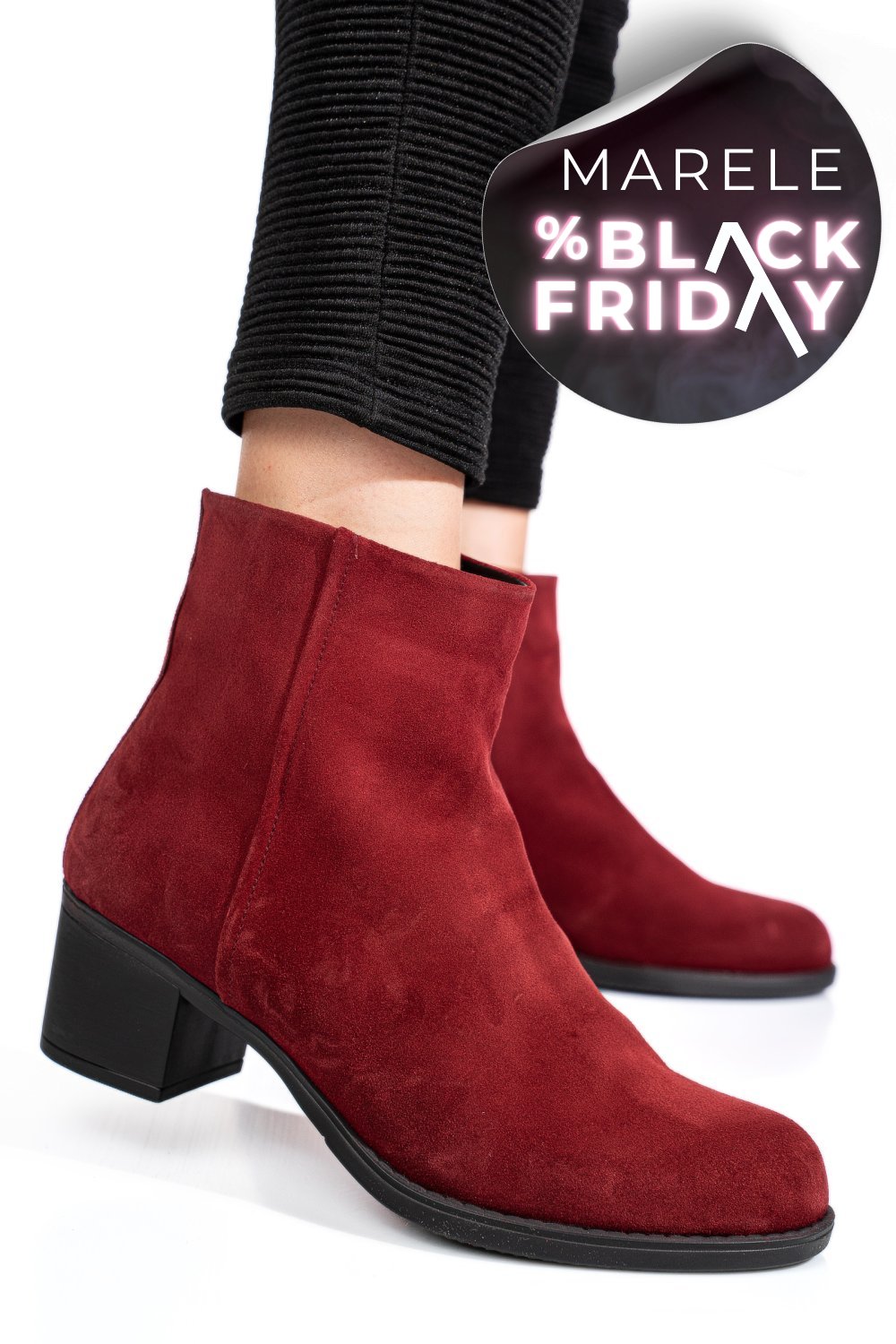 BOTINE VISINII PIELE NATURALA INTOARSA 3S77871