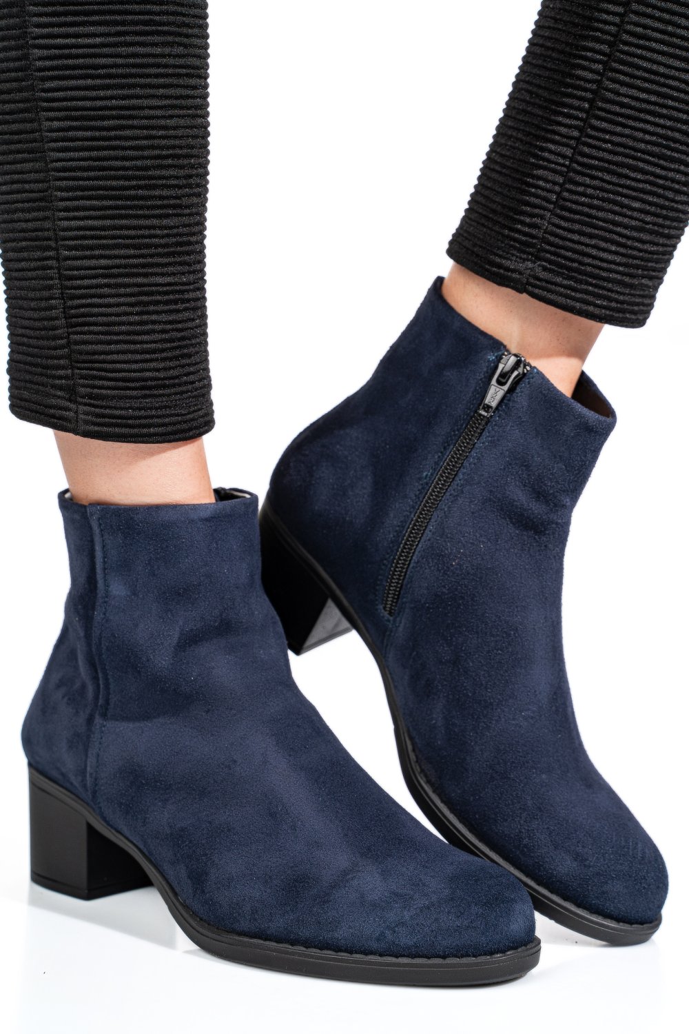 BOTINE ALBASTRE PIELE NATURALA INTOARSA 3S77871