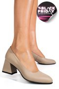 PANTOFI BEJ PIELE NATURALA 5S77003