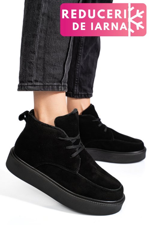 Ghete negre piele naturala intoarsa apcw20231