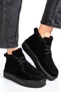 GHETE NEGRE PIELE NATURALA INTOARSA APCW20231