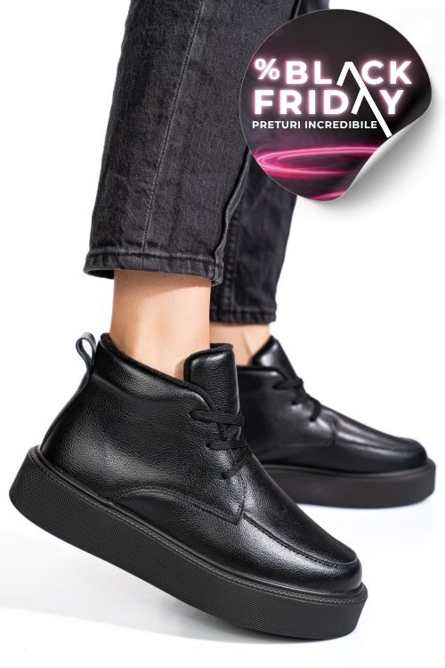 Ghete negre piele naturala apcw20231